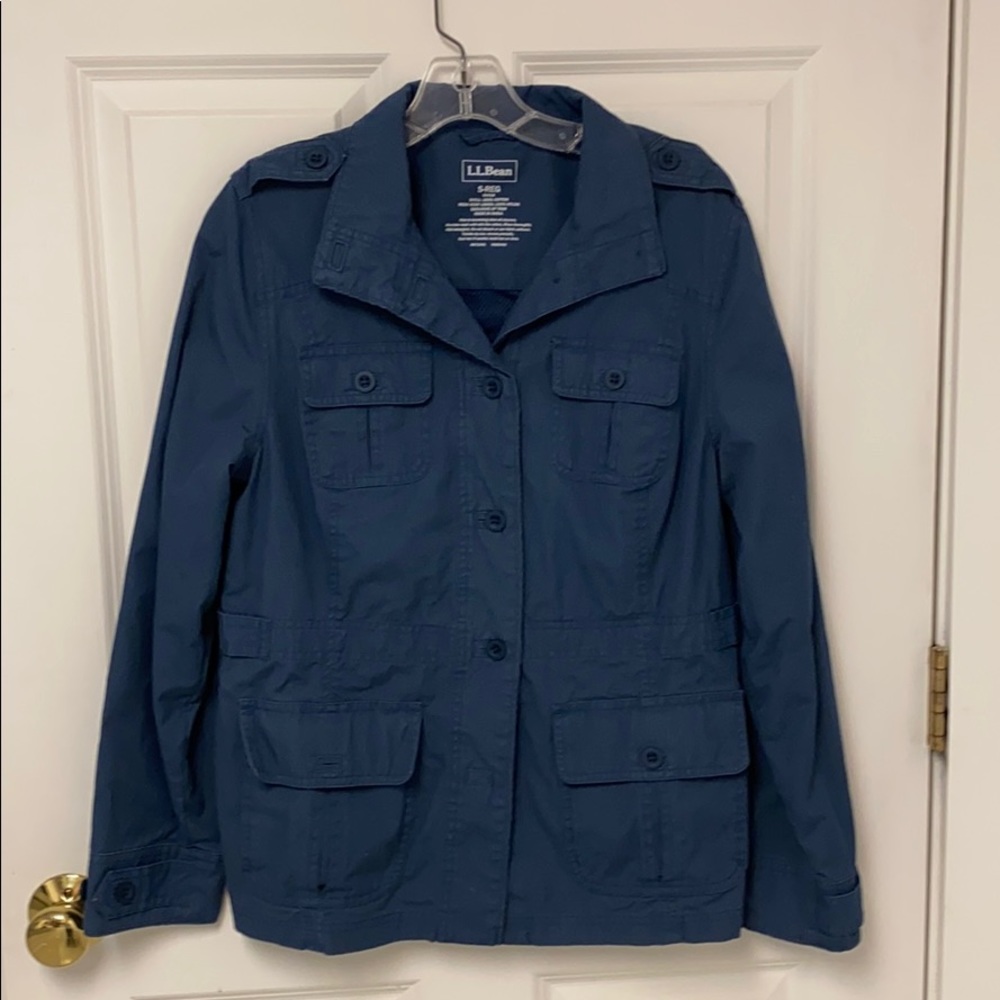 LL BEAN Utility Jacket sz S-Reg Blue